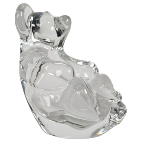 Art Vannes - Kristal - Beertje - Figurine - Beeldje - Frankrijk - 70's 1