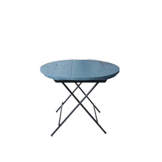 Franse Stijl Ronde Klaptafels Bistro Tafels Terrastafels Vaalblauw 1