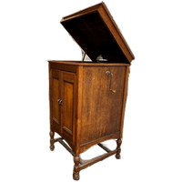Vintage Grammofoon Meubel Met Grammofoon Speler