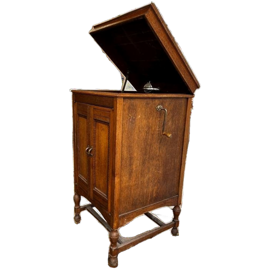 Vintage Grammofoon Meubel Met Grammofoon Speler 1