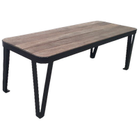 Design Maatwerk Tuintafel Outdoor Antraciet Staal Hardhout 8p