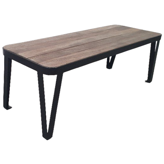 Design Maatwerk Tuintafel Outdoor Antraciet Staal Hardhout 8p 1