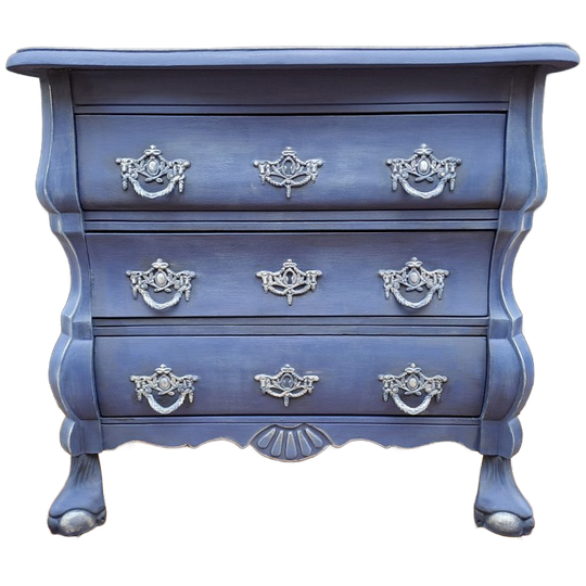 Ladekast - Buikkastje - Blauw Met Zilveren Details 1