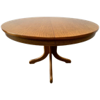 Vintage Eettafel Rond, Hout Verlengbaar 110 - 150 Cm Ø thumbnail 1