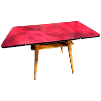 Eettafel Met Rood Formica Blad