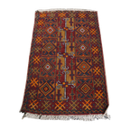 Uniek En Oud Oosters Vloerkleed Met Geweldige Kleuren En Onder Andere Oranje Details 135x81cm thumbnail 1