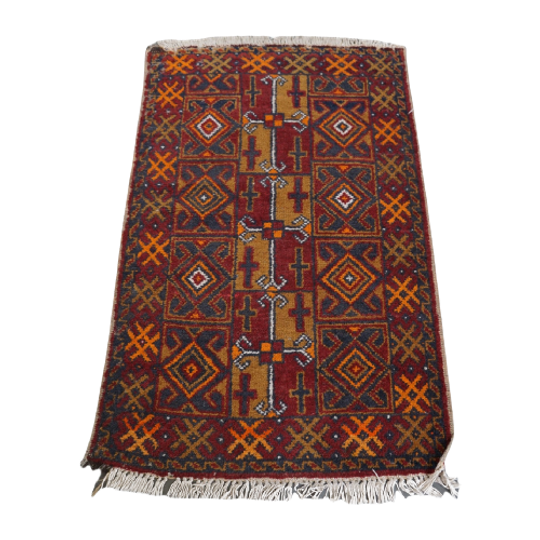Uniek En Oud Oosters Vloerkleed Met Geweldige Kleuren En Onder Andere Oranje Details 135x81cm 1