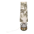 Jaren 70 Vloer Lamp – Fat Lava – Stoffen Kap -(mm09) thumbnail 1