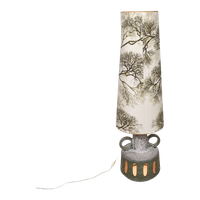 Jaren 70 Vloer Lamp – Fat Lava – Stoffen Kap -(mm09)