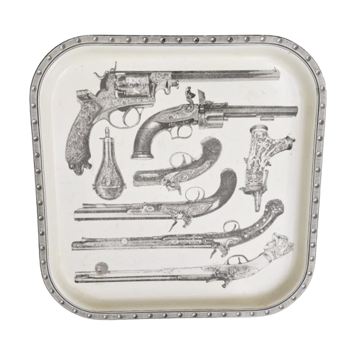 Piero Fornasetti Design Pistol & Gun Dienblad, Italië, 1960S