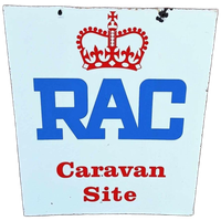 Dubbelzijdig Emaille, Geëmailleerd Bord Rac Caravan Site👑