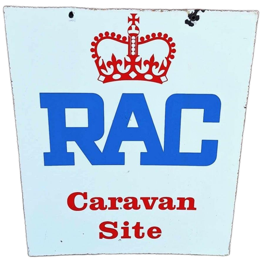 Dubbelzijdig Emaille, Geëmailleerd Bord Rac Caravan Site👑 1