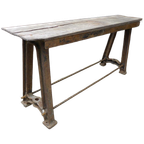 Prachtige Vintage Industrie Sidetable Tafel thumbnail 1