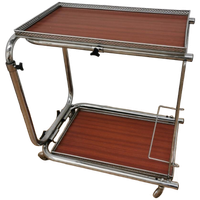 Vintage Barcart Drankenkar Bedtafel Butlerwagen Serveerwagen 1