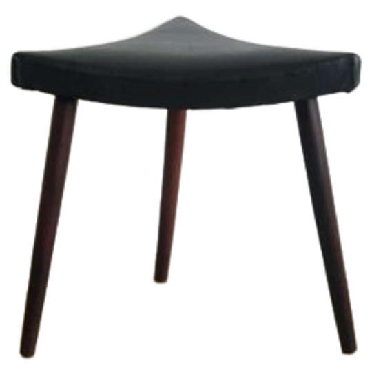 Zwarte Skai Voetenbank Kruk 1