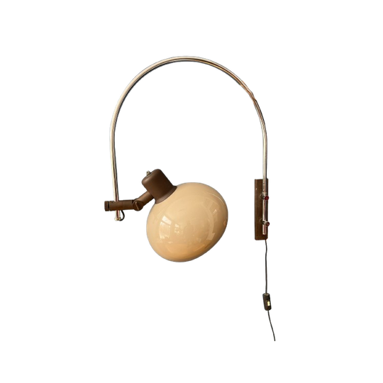 Mid Century Dijkstra Mushroom Space Age Boog Wandlamp 1