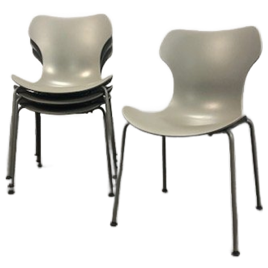 Naoto Fukasawa For B&B Italia 4 X Geheel Grijze Stoelen Geschikt Voor Binnen-buiten 1