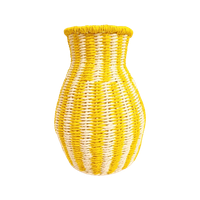 50'S Stijl Sisal Vaas Retro Vaas Vintage Vaas