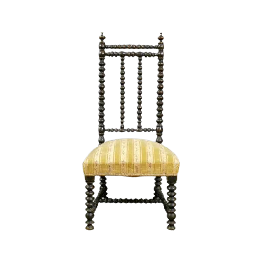 Antique French Bobbin Chair, 19th Century 1