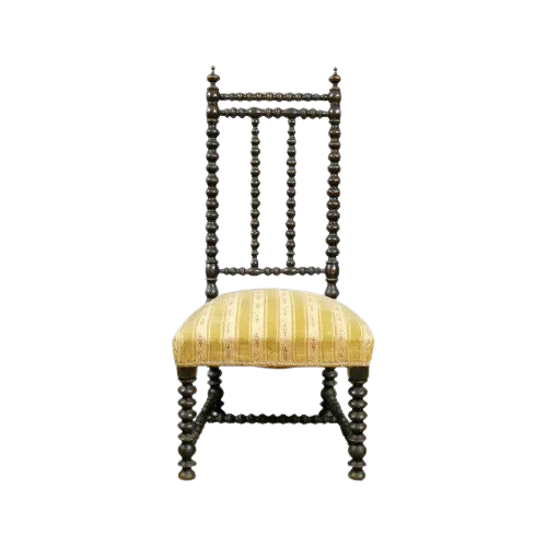 Antique French Bobbin Chair, 19Th Century