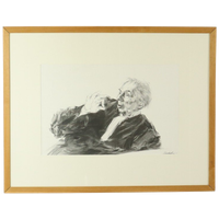 Grote Houtskool Tekening Pleitende Advocaat Kunst Driesschaert 1974