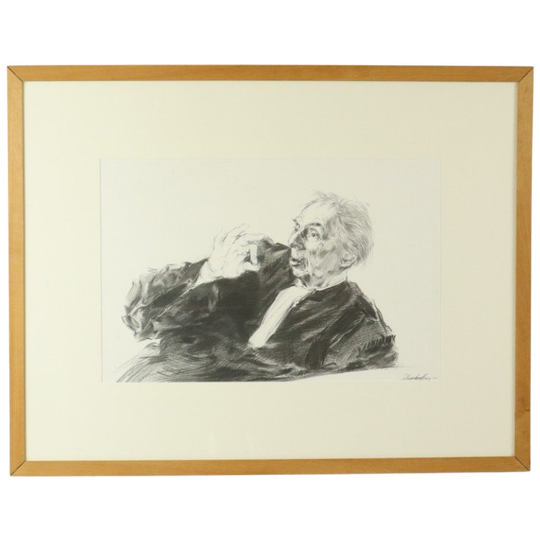 Grote Houtskool Tekening Pleitende Advocaat Kunst Driesschaert 1974 1