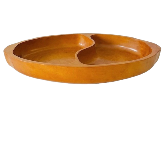 Teak Houten Hapjesschaal Ovaal 1