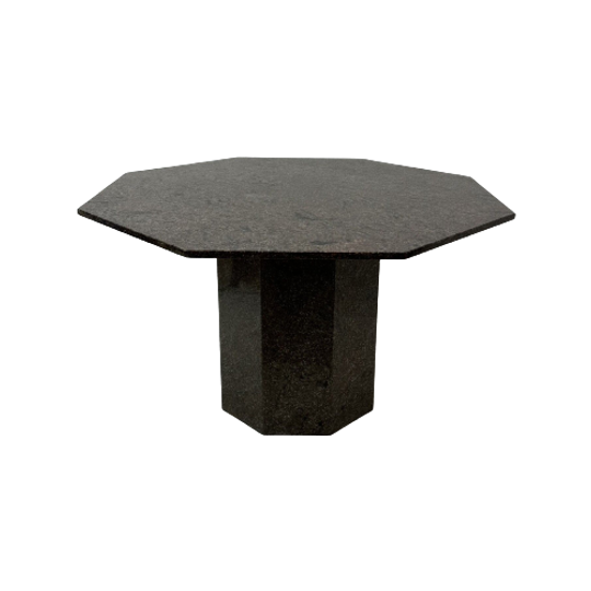 Mid Century Hexagonal Granite Dining Table, Eettafel Natuursteen Graniet’s 1