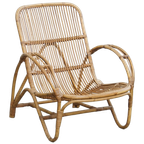 Bijzondere Rotan Fauteuil Van Rohé Noordwolde, 1950 thumbnail 1
