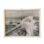 Vintage Foto In Lijst Vlissingen Kade Antieke Auto Zee Photo thumbnail 1