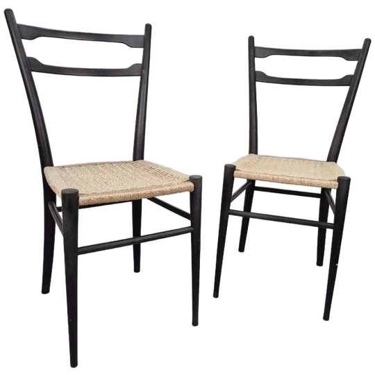 Gio Ponti Styl Stoelen (2). Vintage Lichtgewicht Keukenstoel 1