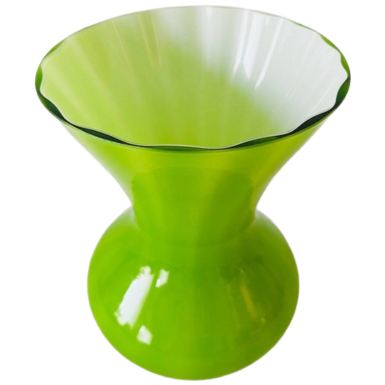 Vintage Groene Glazen Vaas 1