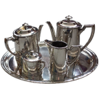 Wellner Soehne Verzilverd Koffie/theeservies. thumbnail 1