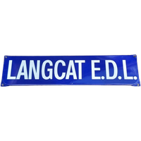 Authentiek En Origineel Emaille Bord. Langcat E.D.L.