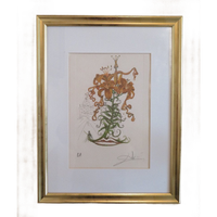 Gekleurde Lithografie Salvador Dali: Tijgerlelies