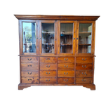 Antieke Klassieke Engelse Vitrinekast, Ladekast, Winkelkast, Apothekerskast Afm. 213x52 En 192cm Hoog. thumbnail 1