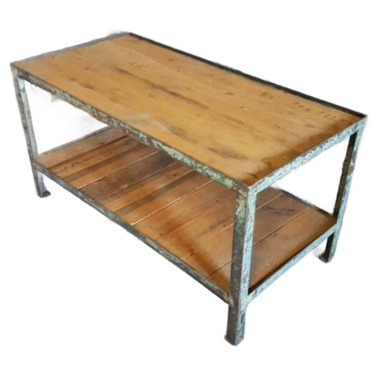 Industriële Sidetable Of Tv Meubel , Stalen Frame Met Hout 1