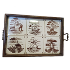 Mooi Klassiek Dienblad Met Tegeltjes thumbnail 1