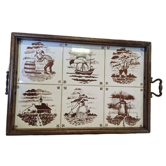 Mooi Klassiek Dienblad Met Tegeltjes 1