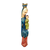 Groot Houten Beeld Maria Met Kind