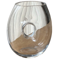 Vintage Egg-shaped Heavy Glass Vase