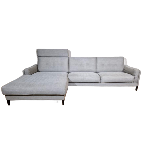 Rolf Benz Hoekbank - Grijs - Stof - Verstelbaar - Design 1