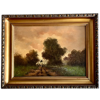 Vintage Olieverfschilderij, H Van Ooien
