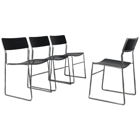 Set Of 4 Postmodern Dining Chairs “sultana” By Arrben Italy, 1980s 1