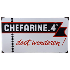 Top Emaille Bord Van Chefarine 4, Langcat Bussum. thumbnail 1