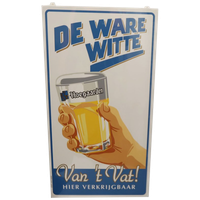 Reclame Bord Emaille De Ware Witte, Belgie Jaren '90