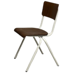 Retro Eettafelstoel Nieuw V Frame Eetkamerstoel Schoolstoel thumbnail 1