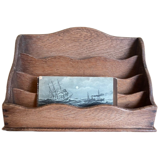 Postbakje Bureau Brievenbakje Eiken Art Deco 1930 Frans 1