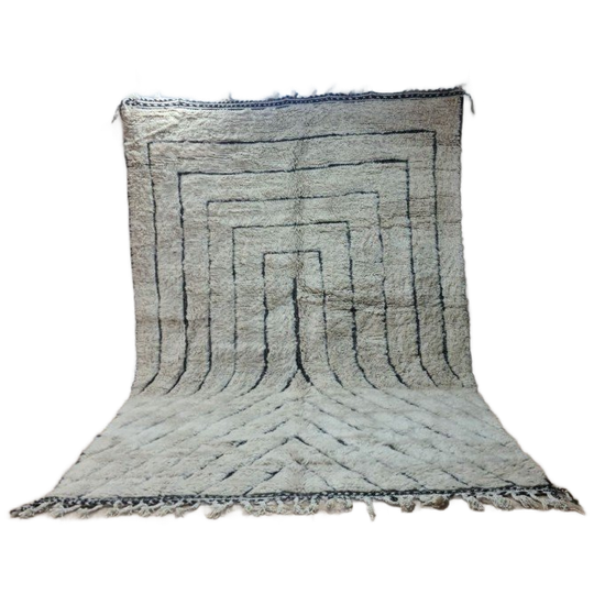 Authentiek Marokkaans Berber Beni Ourain Tapijt 300X200 Cm - 100% Wol, Handgemaakt 1