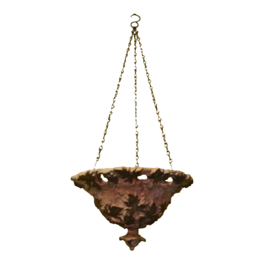 Frans Terracotta Hang Bloempot, Eind 19e Eeuw 1